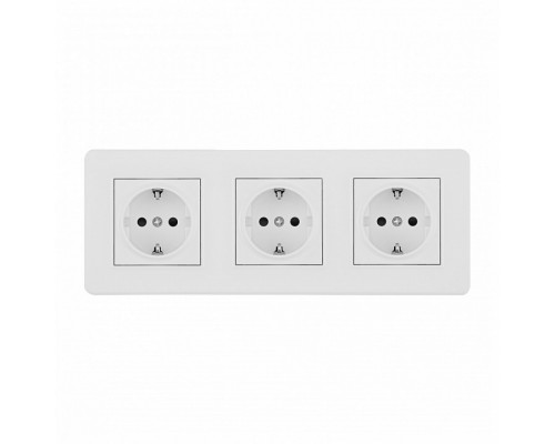 Розетка с заземлением и со шторкой Arte Milano SET16-3 SET16-3-40-1x3 white