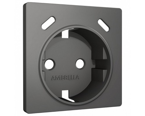 Накладка для розетки с заземлением и со шторками и 2хUSB type С Ambrella Volt ALFA AP6605