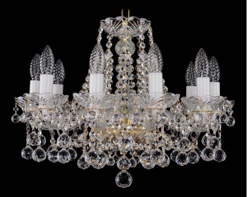 Подвесная люстра Bohemia Ivele Crystal 1413 1413/10/165/G/Balls Подвесная люстра Bohemia Ivele Crystal 1413 1413/10/165/G/Balls