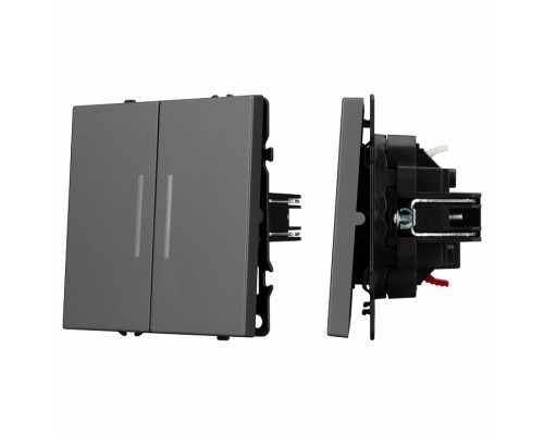 Выключатель проходной двухклавишный без рамки Arlight SWT 054269