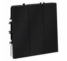 Выключатель трехклавишный без рамки Voltum S70 VLS030107