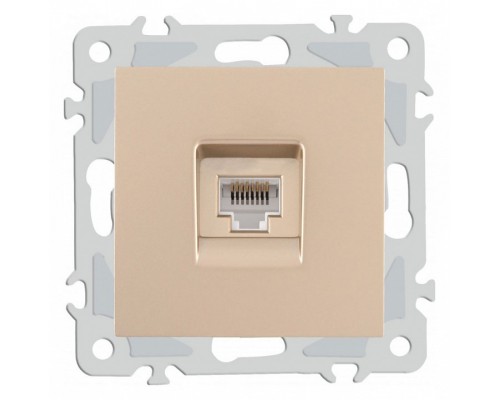 Розетка Ethernet RJ-45 без рамки Arte Milano am-206 206.45-1.shampan Розетка Ethernet RJ-45 без рамки Arte Milano am-206 206.45-1.shampan