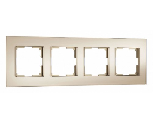 Рамка на 4 поста Werkel Senso (шампань, стекло soft-touch) W0043111