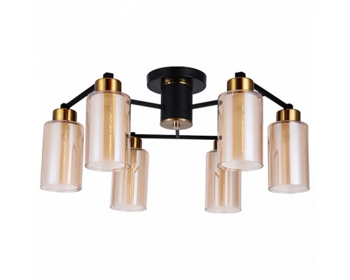 Потолочная люстра Arte Lamp Leo A7027PL-6BK Потолочная люстра Arte Lamp Leo A7027PL-6BK