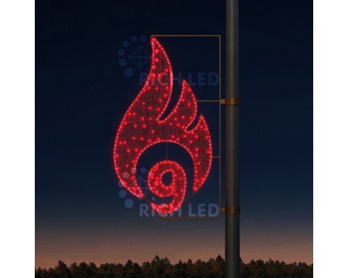 Панно световое День Победы RL-KN-9-3 RL-KN-9-3-R-dR Панно световое День Победы RL-KN-9-3 RL-KN-9-3-R-dR
