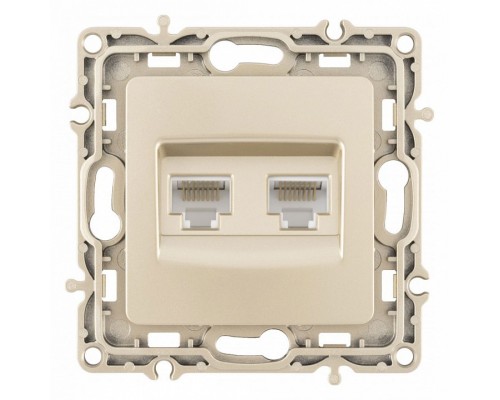 Розетка Ethernet RJ-45 без рамки Arte Milano am-217 217.45-2.shampan Розетка Ethernet RJ-45 без рамки Arte Milano am-217 217.45-2.shampan