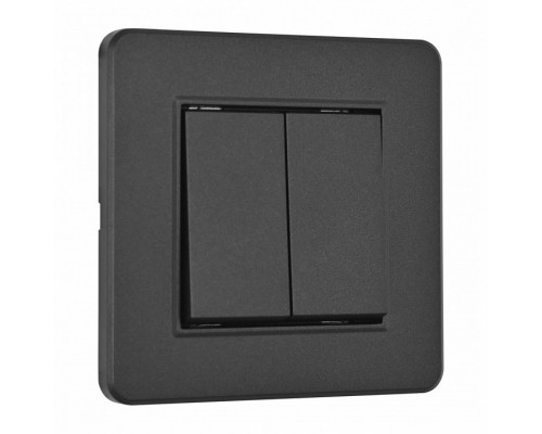 Выключатель двухклавишный Arte Milano SET16-1 SET16-1-30-2 black