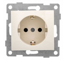 Розетка с заземлением и со шторкой, без рамки Gusi Electric BRAVO С10Р4-003
