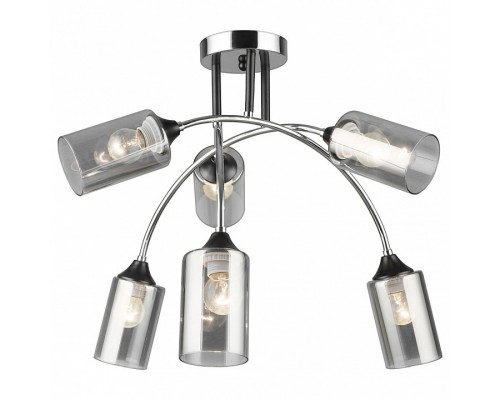 Люстра на штанге Imex MD.2195 MD.2195-6-S-BK+CH Люстра на штанге Imex MD.2195 MD.2195-6-S-BK+CH