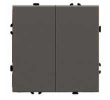 Переключатель двухклавишный без рамки Stekker Эмили 49921