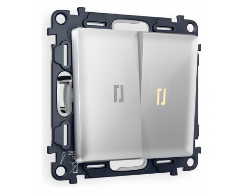 Выключатель проходной двухклавишный с подсветкой Ambrella Volt Quant MA404030