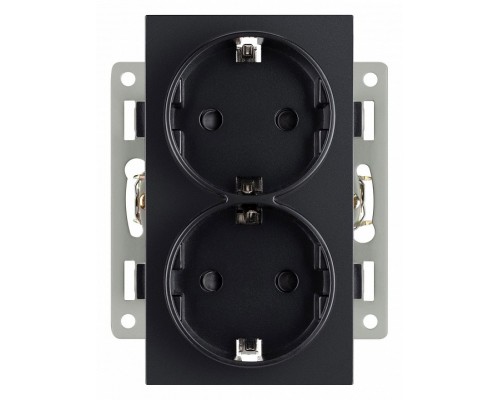 Розетка двойная с заземлением и со шторкой, без рамки Arlight SCT 043765 Розетка двойная с заземлением и со шторкой, без рамки Arlight SCT 043765