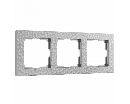Рамка на 3 поста Werkel Hammer W0032406 (серебряный) Рамка на 3 поста Werkel Hammer W0032406 (серебряный)