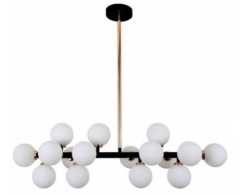Люстра на штанге LUMINA DECO Marsiada LDP 6033-16 BK+MD Люстра на штанге LUMINA DECO Marsiada LDP 6033-16 BK+MD