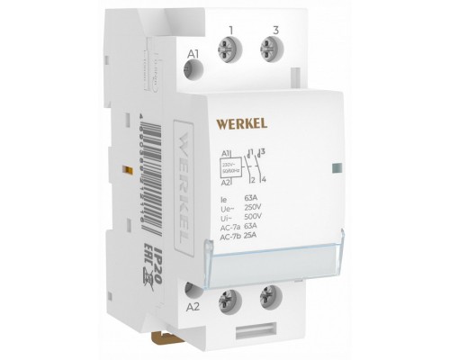 Контактор двухмодульный Werkel W942M63O Контактор двухмодульный Werkel W942M63O