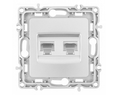 Розетка Ethernet RJ-45 без рамки Arte Milano am-217 217.45-2.silver