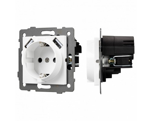 Розетка с заземлением и 2хUSB type A, без рамки Arlight SCT 049818