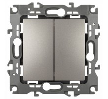 Переключатель двухклавишный без рамки Эра Эра 12 12-1106-16