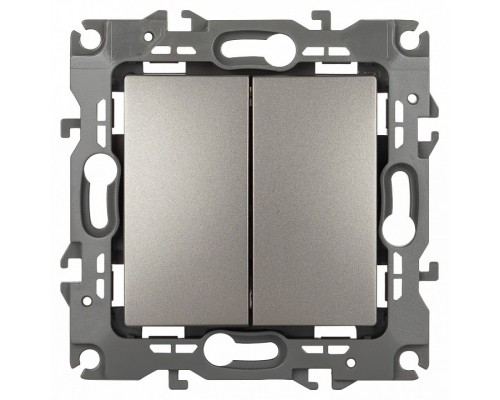 Переключатель двухклавишный без рамки Эра Эра 12 12-1106-16