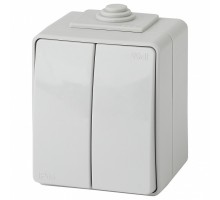 Переключатель двухклавишный Эра Эра Эксперт 11-1606-03