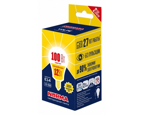 Лампа светодиодная Volpe LED-G60 E14 12Вт 3000K UL-00010992 Лампа светодиодная Volpe LED-G60 E14 12Вт 3000K UL-00010992
