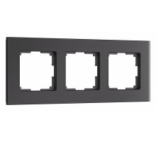 Рамка на 3 поста Werkel Senso (черный, стекло soft-touch) W0033108
