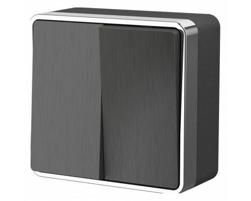 Выключатель проходной двухклавишный Werkel Gallant (графит рифленый) W5020004 Gallant (графит рифленый) Выключатель проходной двухклавишный Werkel Gallant (графит рифленый) W5020004 Gallant (графит рифленый)