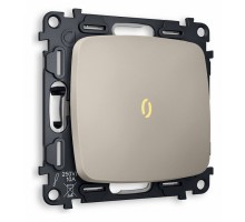 Выключатель проходной одноклавишный с подсветкой без рамки Ambrella Volt Quant MO362030