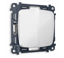 Выключатель проходной двухклавишный без рамки Ambrella Volt MO MO103020