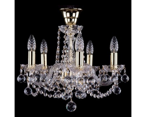 Подвесная люстра Bohemia Ivele Crystal 1402 1402/5/141/G/Balls/Tube Подвесная люстра Bohemia Ivele Crystal 1402 1402/5/141/G/Balls/Tube