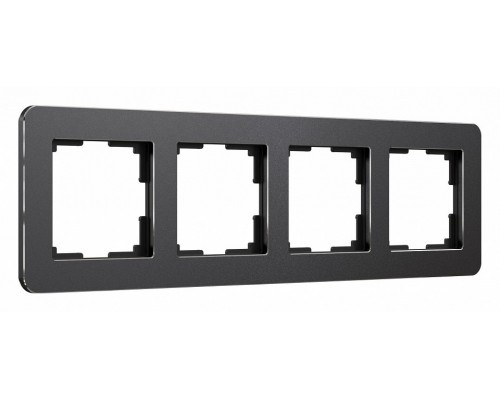 Рамка на 4 поста Werkel Platinum (черный алюминий) W0042608 Рамка на 4 поста Werkel Platinum (черный алюминий) W0042608