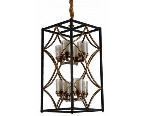 Подвесная люстра LUMINA DECO Quadrato LDP 1223-8 BK+MD Подвесная люстра LUMINA DECO Quadrato LDP 1223-8 BK+MD