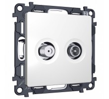 ТВ-розетка и SAT-розетка оконечная без рамки Ambrella Volt MA MA133310