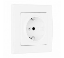 Розетка с заземлением и со шторкой Arte Milano SET06-1 SET06-1-40-1 white
