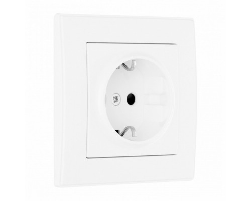 Розетка с заземлением и со шторкой Arte Milano SET06-1 SET06-1-40-1 white