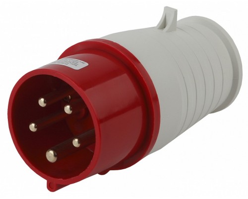 Вилка прямая 3P+PE+N Эра  V-16-3P-PE-N-IP44