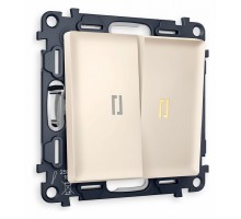 Выключатель двухклавишный с подсветкой без рамки Ambrella Volt Quant MA324010