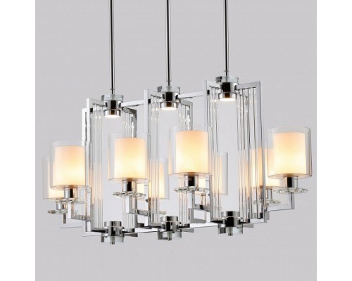 Люстра на штанге iLamp King RM6201-8P CR+CL