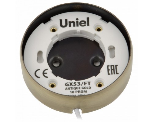 Накладной светильник Uniel GX53/FT GX53/FT ANTIQUE GOLD 10 PROM Накладной светильник Uniel GX53/FT GX53/FT ANTIQUE GOLD 10 PROM