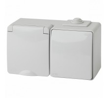 Блок с розеткой и выключателем Эра Эра Эксперт 11-7601-03