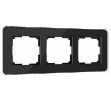 Рамка на 3 поста Werkel Elite (черный, стекло) W0032448