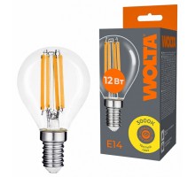 Лампа светодиодная Wolta  E14 12Вт 3000K WF-G45-12W3KE14