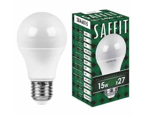 Лампа светодиодная Feron Saffit SBA6015 E27 15Вт 6400K 55012 Лампа светодиодная Feron Saffit SBA6015 E27 15Вт 6400K 55012