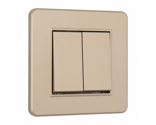 Выключатель двухклавишный Arte Milano SET16-1 SET16-1-30-2 shampan
