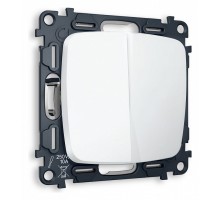 Выключатель двухклавишный без рамки Ambrella Volt Quant MO123010