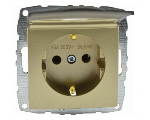 Розетка с заземлением с крышкой, без рамки Mono Electric Despina / Larissa 500-002221-118 Розетка с заземлением с крышкой, без рамки Mono Electric Despina / Larissa 500-002221-118