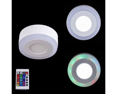 Накладной светильник  60503-9.0-001TM LED3+3W  WH/DL+RGB