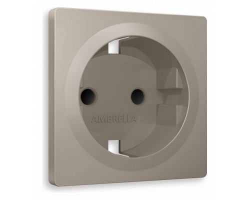 Накладка для розетки с заземлением и со шторками Ambrella Volt Quant AP3670