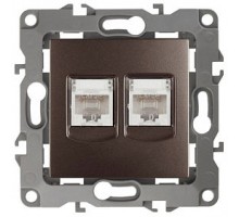 Розетка двойная Ethernet RJ-45 без рамки Эра Эра 12 12-3108-13