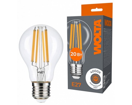 Лампа светодиодная Wolta  E27 20Вт 4000K WF-A60-20W4KE27